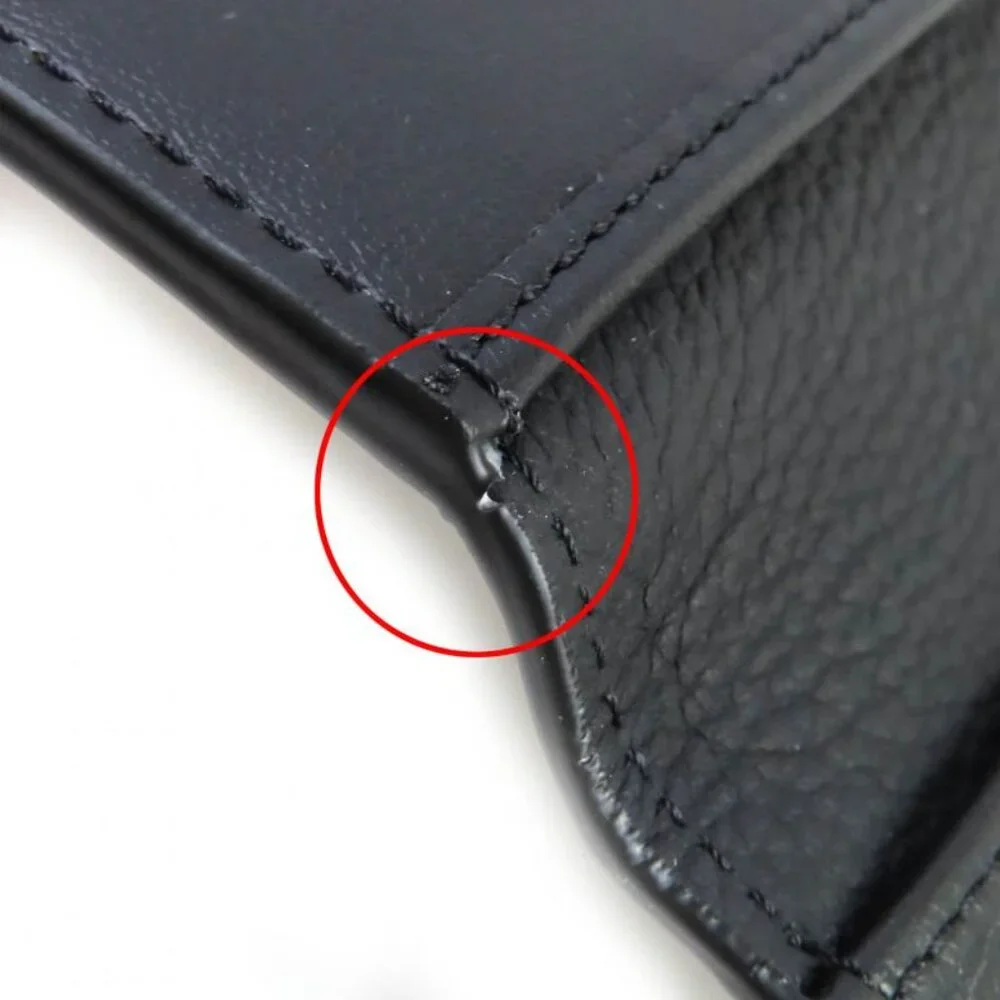 Dior 2 ken Normandie Logo Leather Card Holder Card